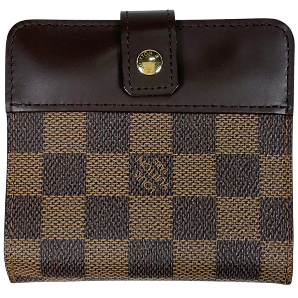 Louis Vuitton Compact Zip Bi fold Wallet Damier Brown